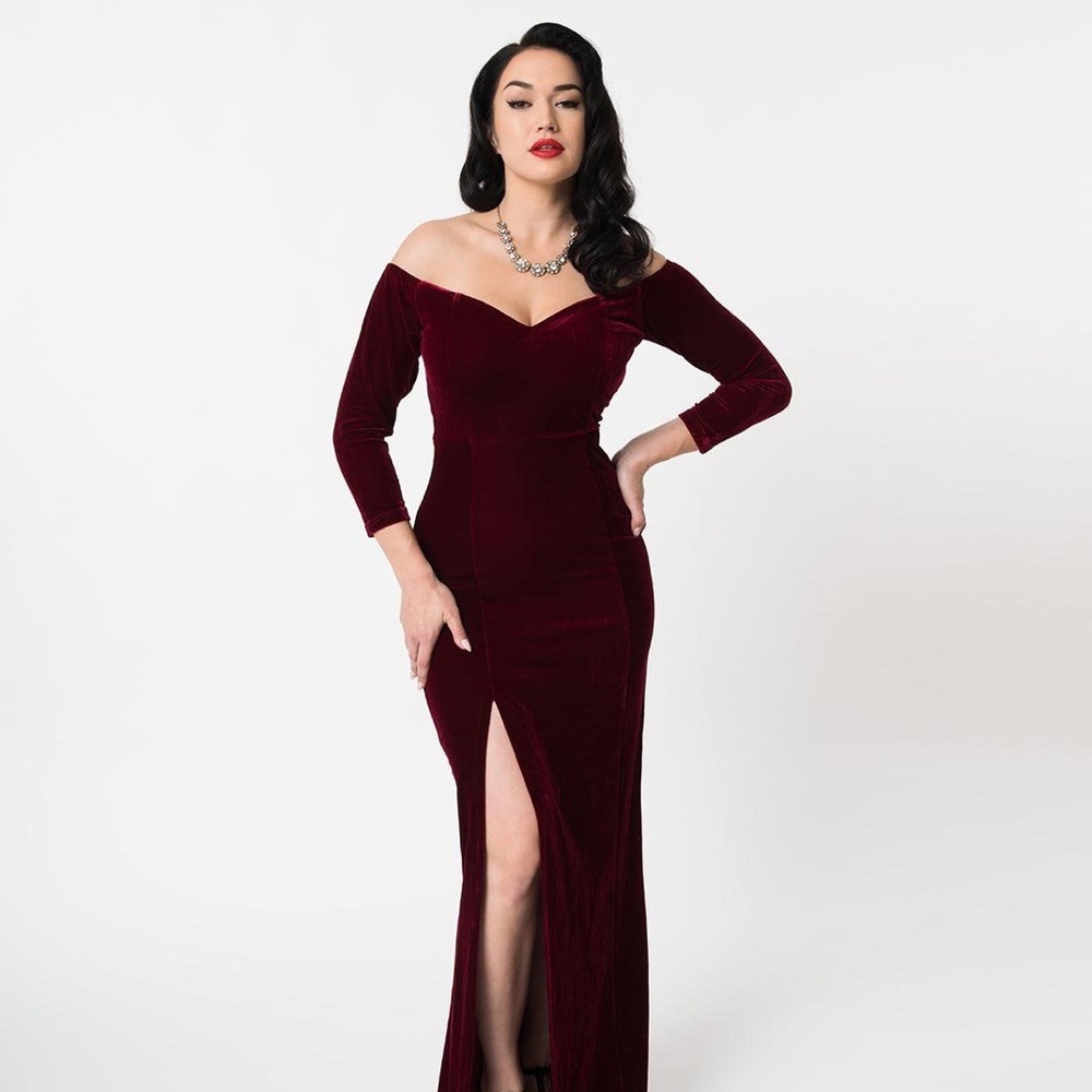 NWT Collectif Red Velvet Retro Pinup Maxi